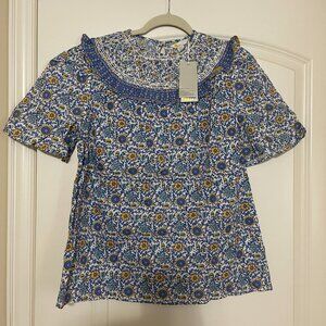Boden Floral Blue Blouse